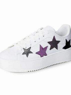 J. Adams Hero Star Sneakers White & Purple US 5.5